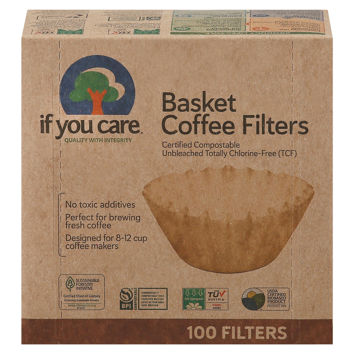 slide 2 of 12, If You Care Coffee Filters - Basket, 100 ct