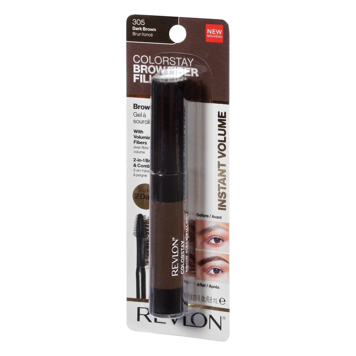 slide 8 of 9, Revlon ColorStay Dark Brown 305 Brow Fiber Filler 0.23 oz, 0.23 oz