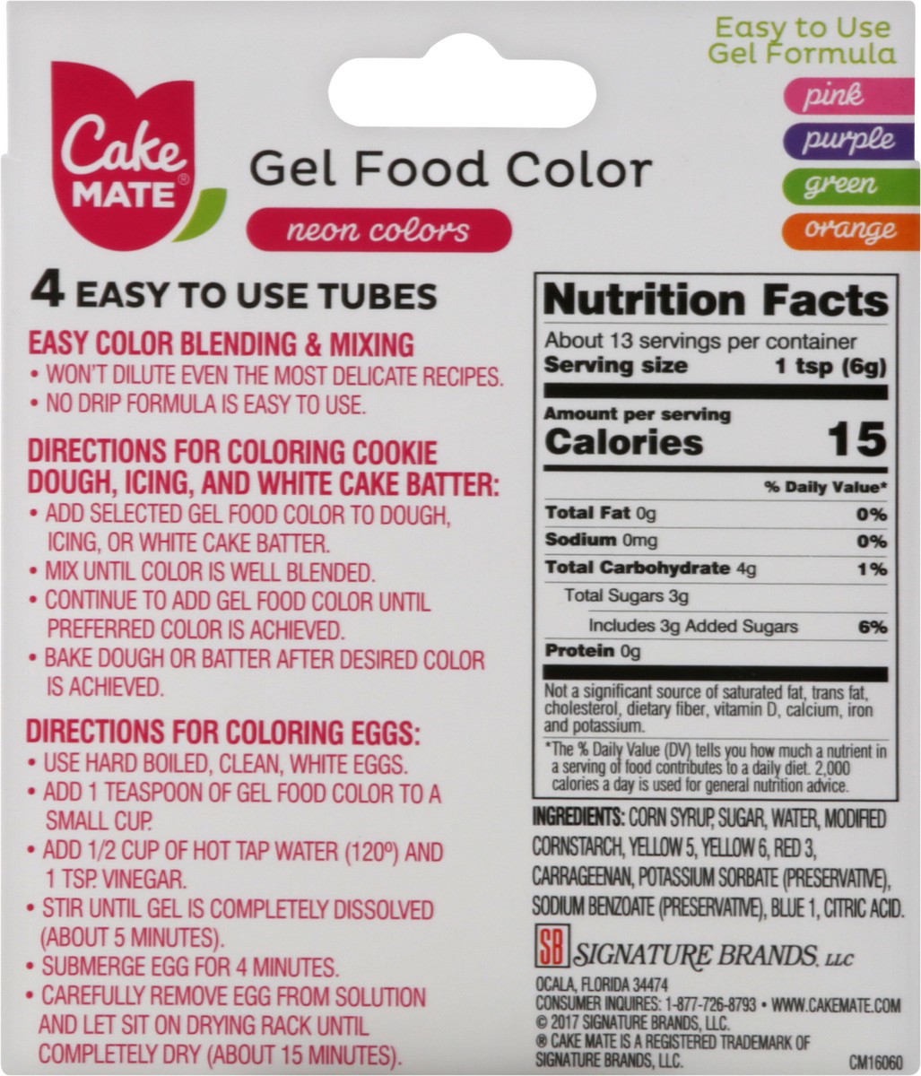 slide 8 of 8, Cake Mate Neon Gel Food Color, 2.7 oz