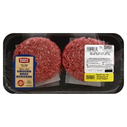 Giant Eagle Burgers, Ground Beef, 80% Lean