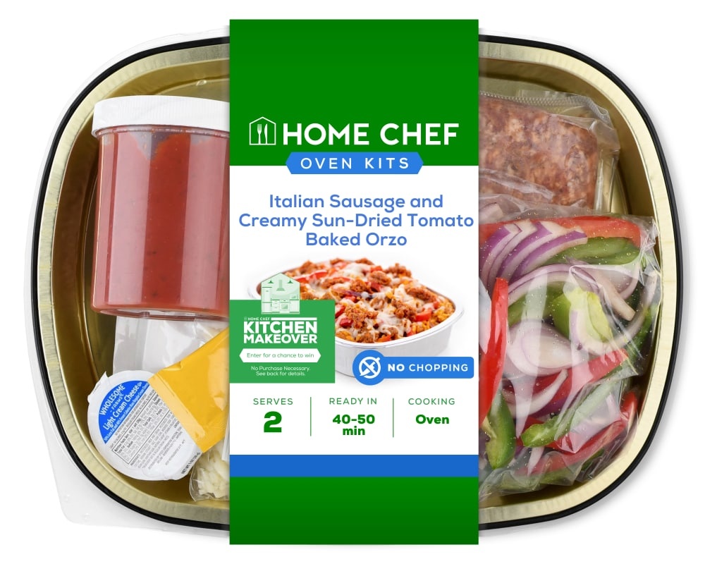 slide 1 of 1, Home Chef Oven Kit Italian Sausage And Creamy Sun-Dried Tomato Baked Orzo, 33 oz