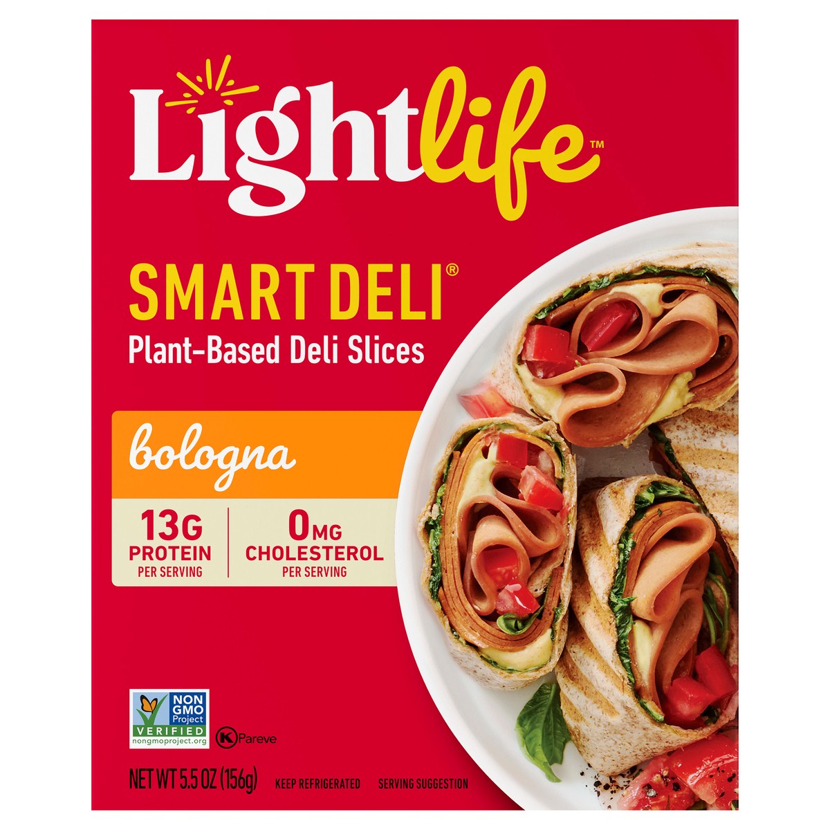 slide 1 of 9, Lightlife Deli Slices, Plant-Based, Bologna, 5.5 oz