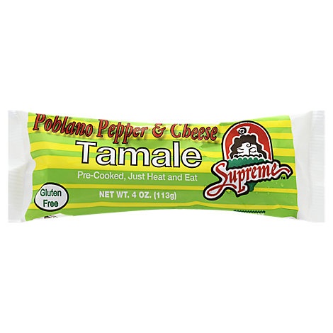 slide 1 of 1, Supreme Poblano Tamale, 4 oz