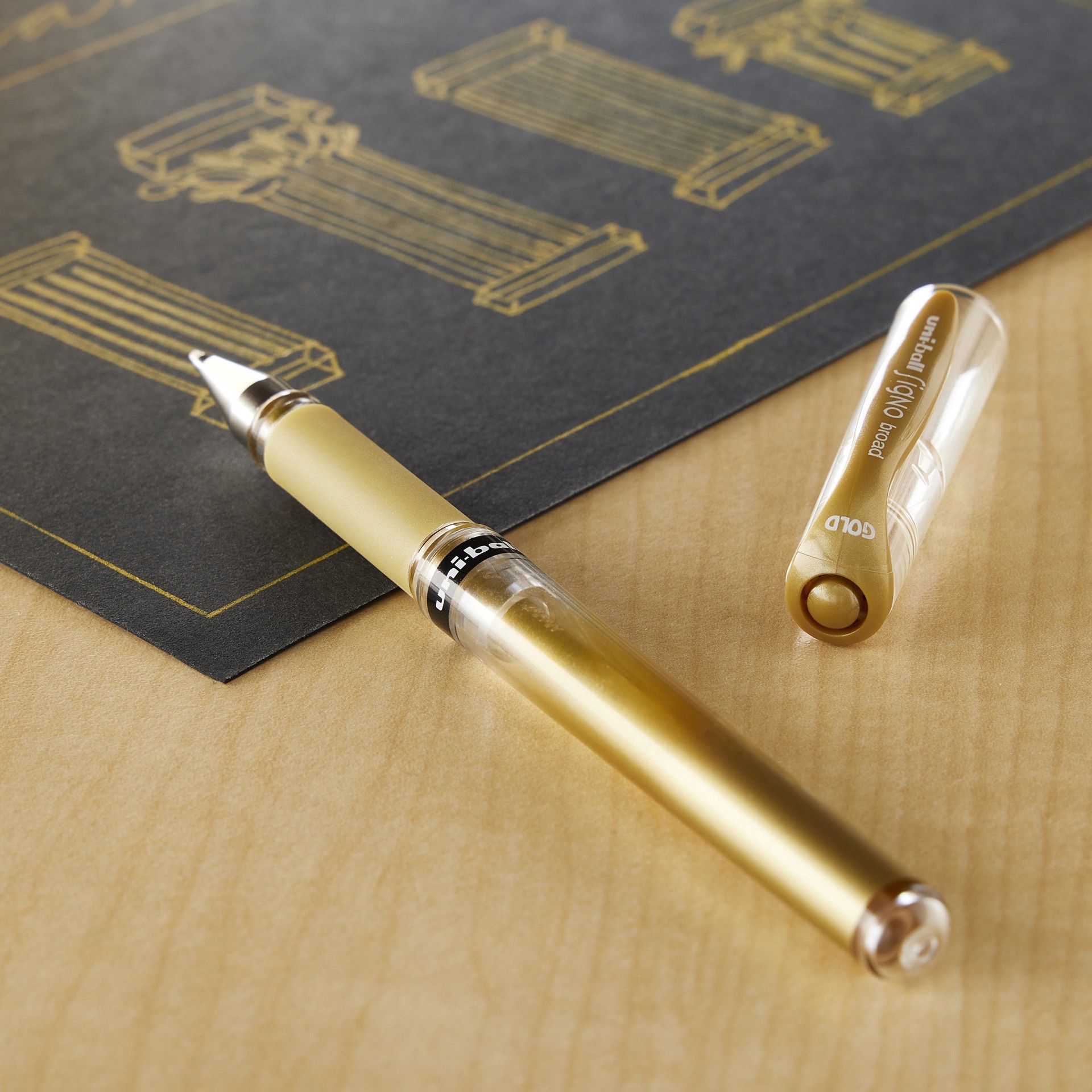 slide 2 of 2, Uni-Ball Metallic Gel Impact Pen, 1mm point