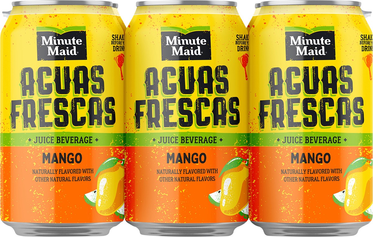 slide 4 of 11, Minute Maid Aguas Frescas Mango Cans- 6 ct, 6 ct; 12 oz