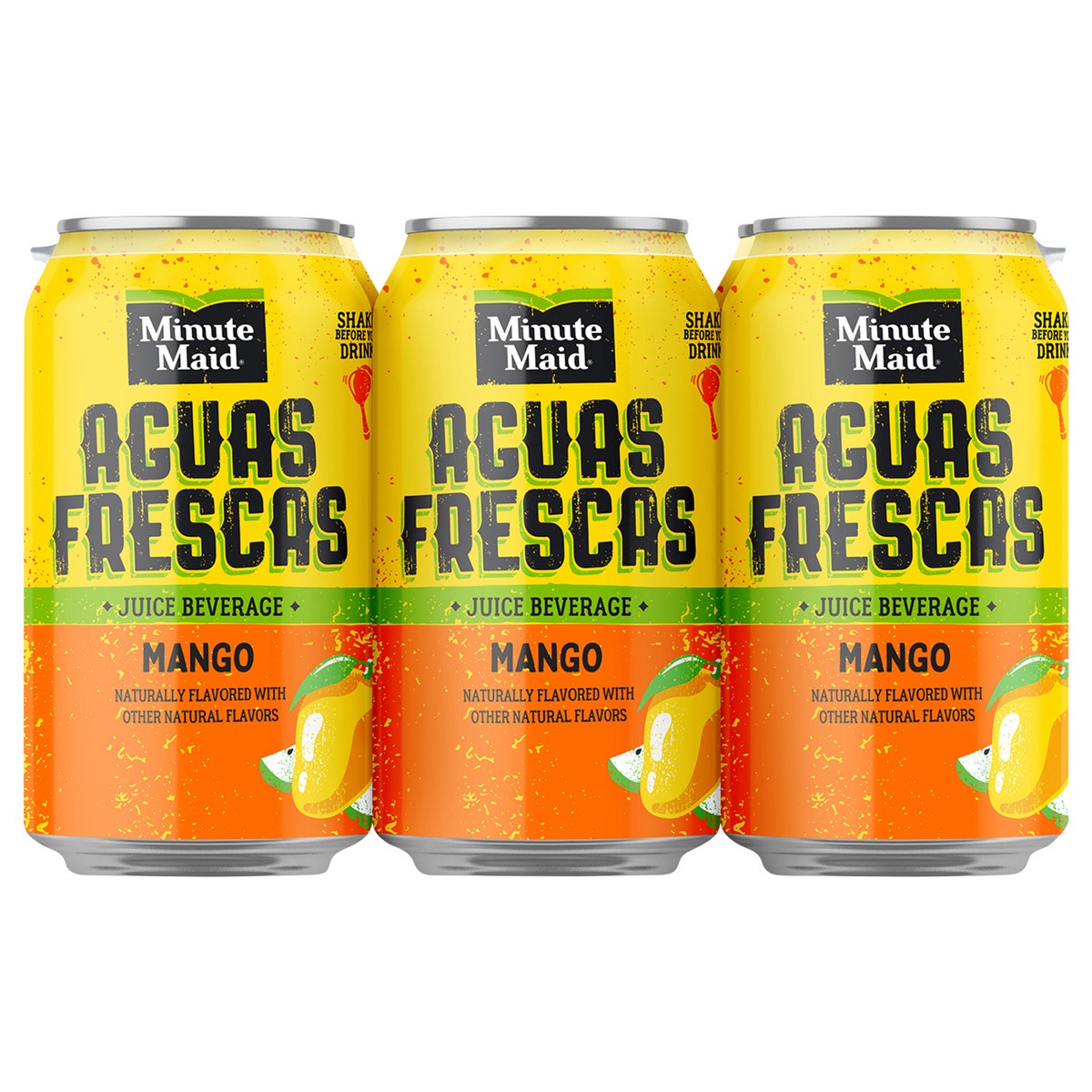 slide 7 of 11, Minute Maid Aguas Frescas Mango Cans- 6 ct, 6 ct; 12 oz