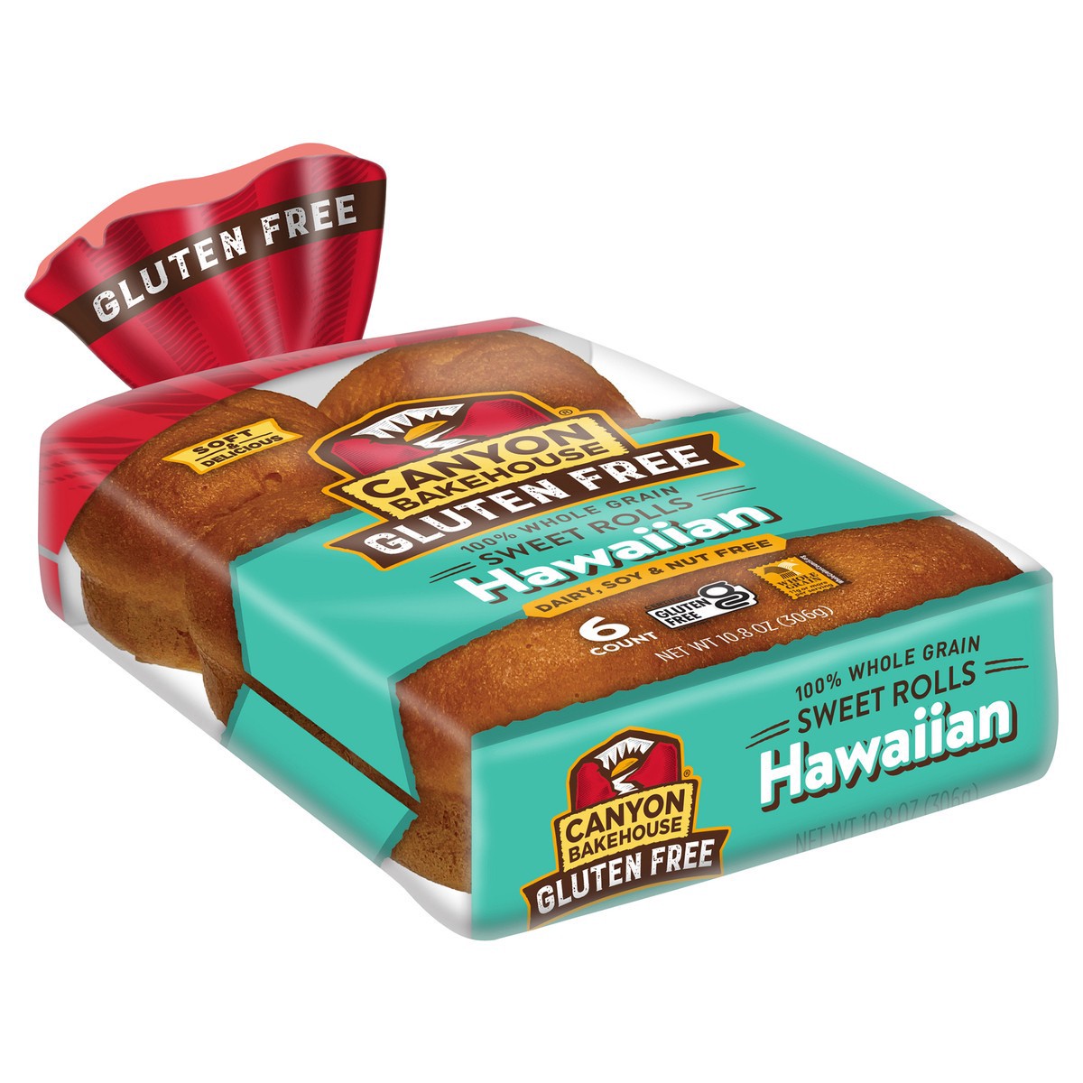 slide 3 of 8, Canyon Bakehouse Brioche-Style Sweet Rolls, Gluten Free Brioche Dinner Rolls, Fresh, 6 Count, 10.8 oz