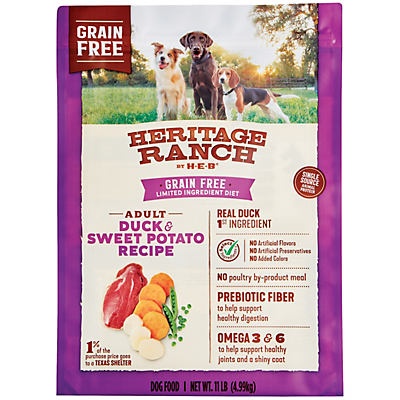 Heritage Ranch by H E B Grain Free Duck Sweet Potato Recipe Dry