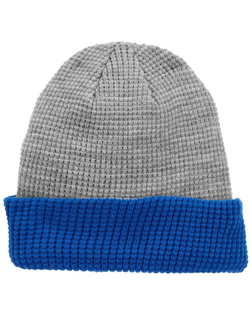 slide 2 of 2, Carter's Toddler Reversible Beanie Blue/Grey 2T4T, 1 ct