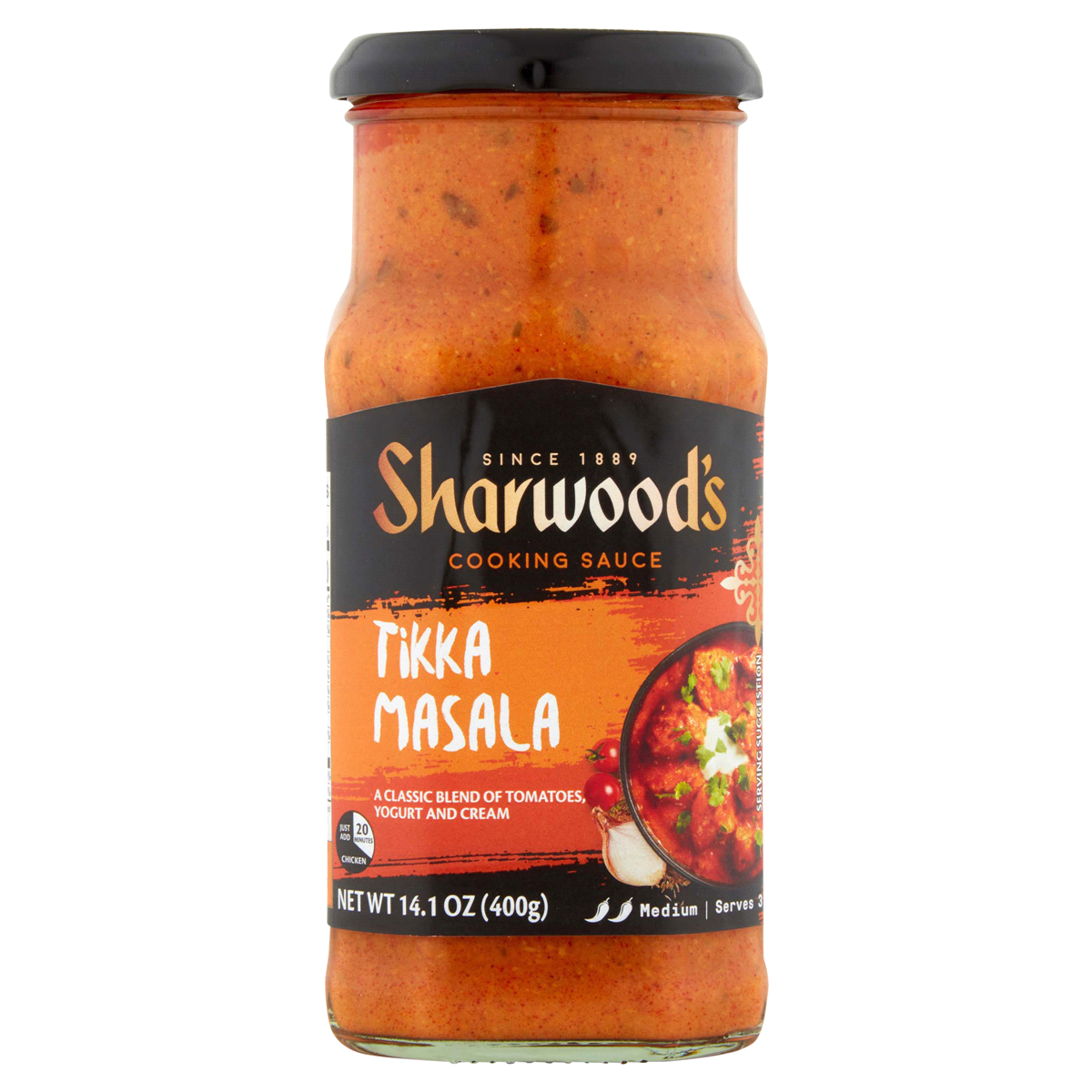 slide 1 of 4, Sharwood's Medium Tikka Masala Simmer Sauce 14.1 oz, 14.1 oz