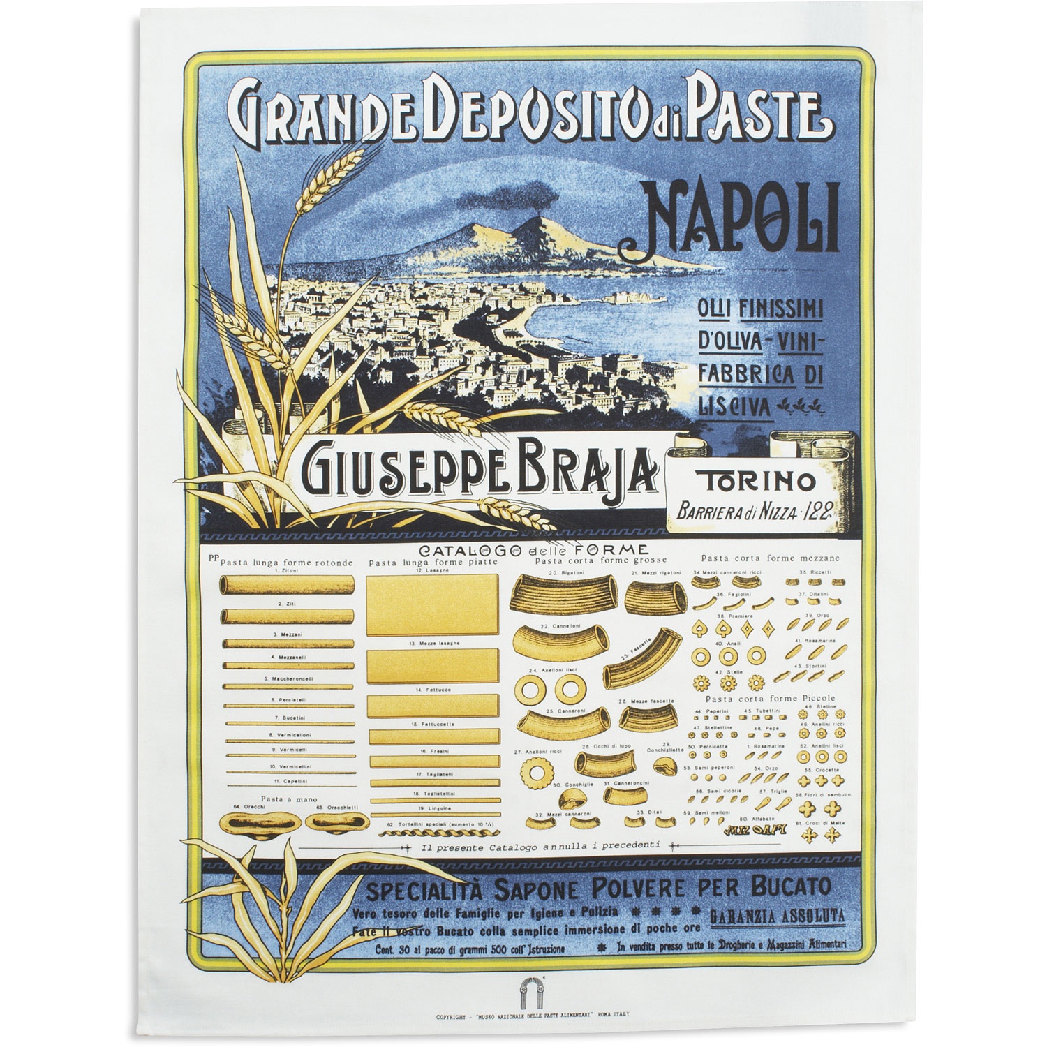 slide 1 of 1, Sur La Table Vintage-Label Italian Pasta Kitchen Towel, 30 in x 22 in