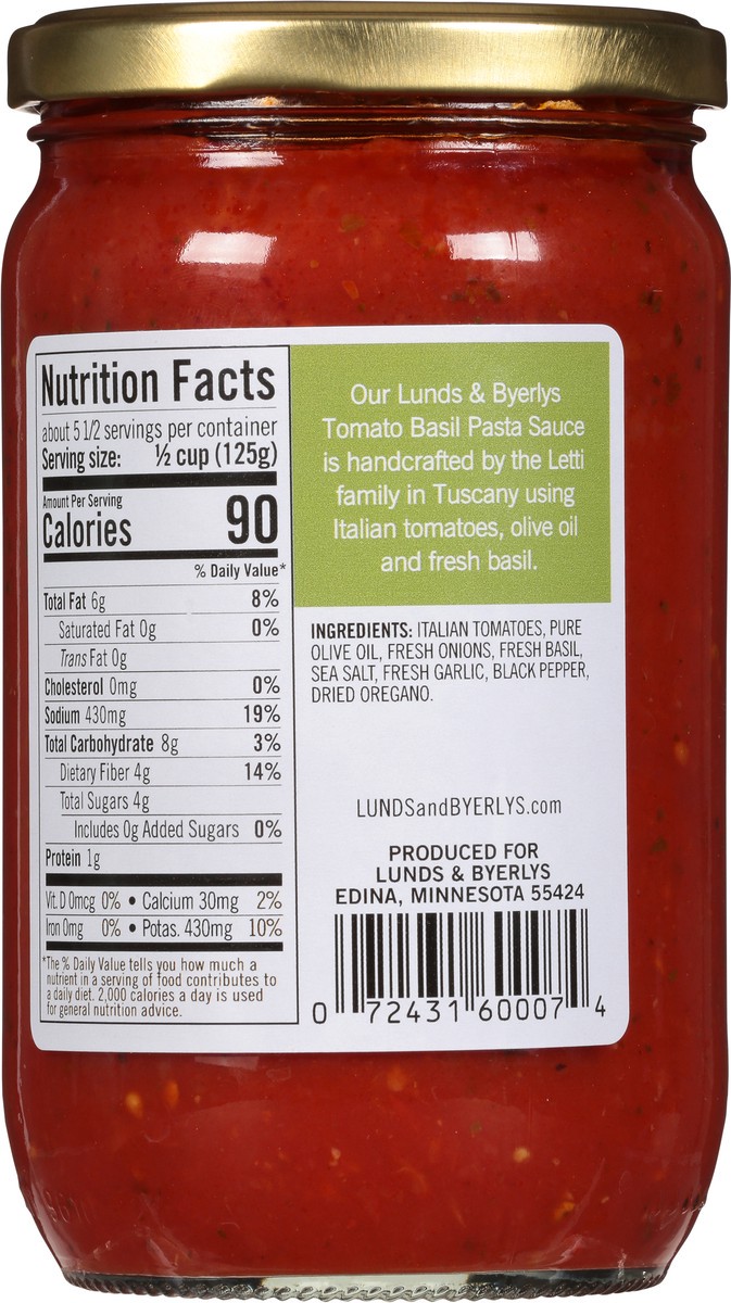 slide 5 of 9, Lunds & Byerlys Tomato Basil Pasta Sauce 24 oz, 24 oz