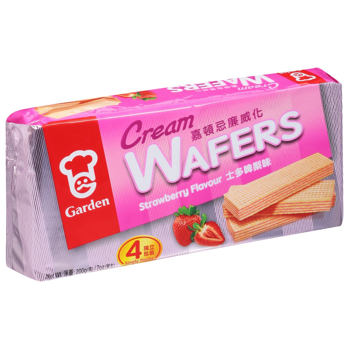 slide 2 of 9, Garden Strawberry Cream Wafer, 7 oz