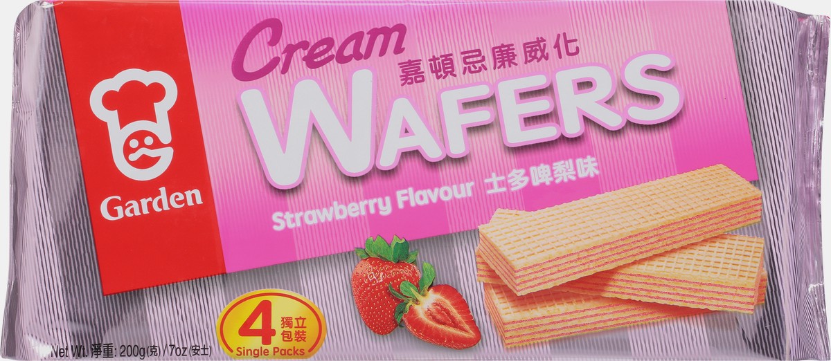 slide 8 of 9, Garden Strawberry Cream Wafer, 7 oz