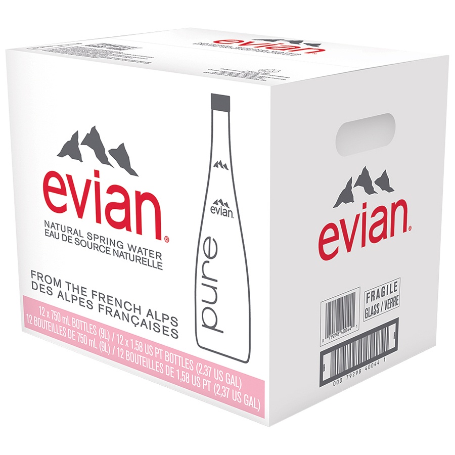 slide 1 of 2, Evian Water - 12 ct, 12 ct