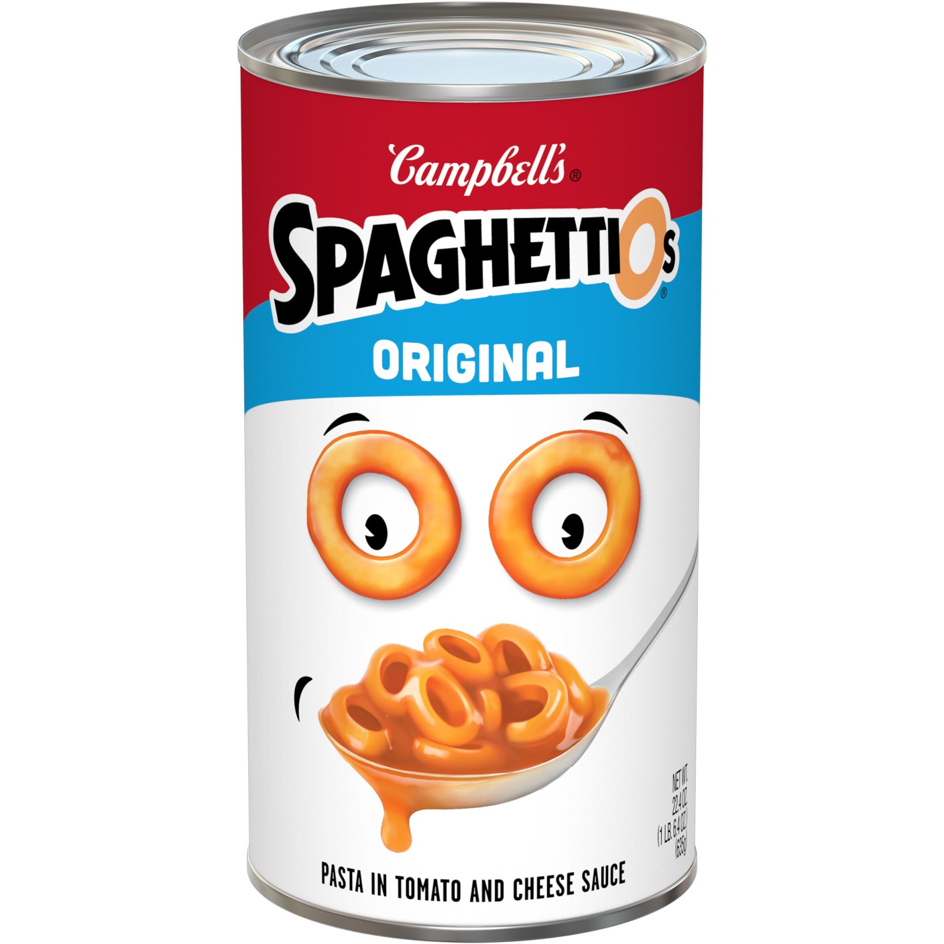 slide 1 of 8, Campbell's SpaghettiOs Original Canned Pasta, 22.4 oz Can, 22.4 oz