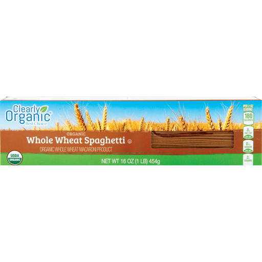 slide 1 of 1, Clearly Organic Whole Wheat Spaghetti, 16 oz