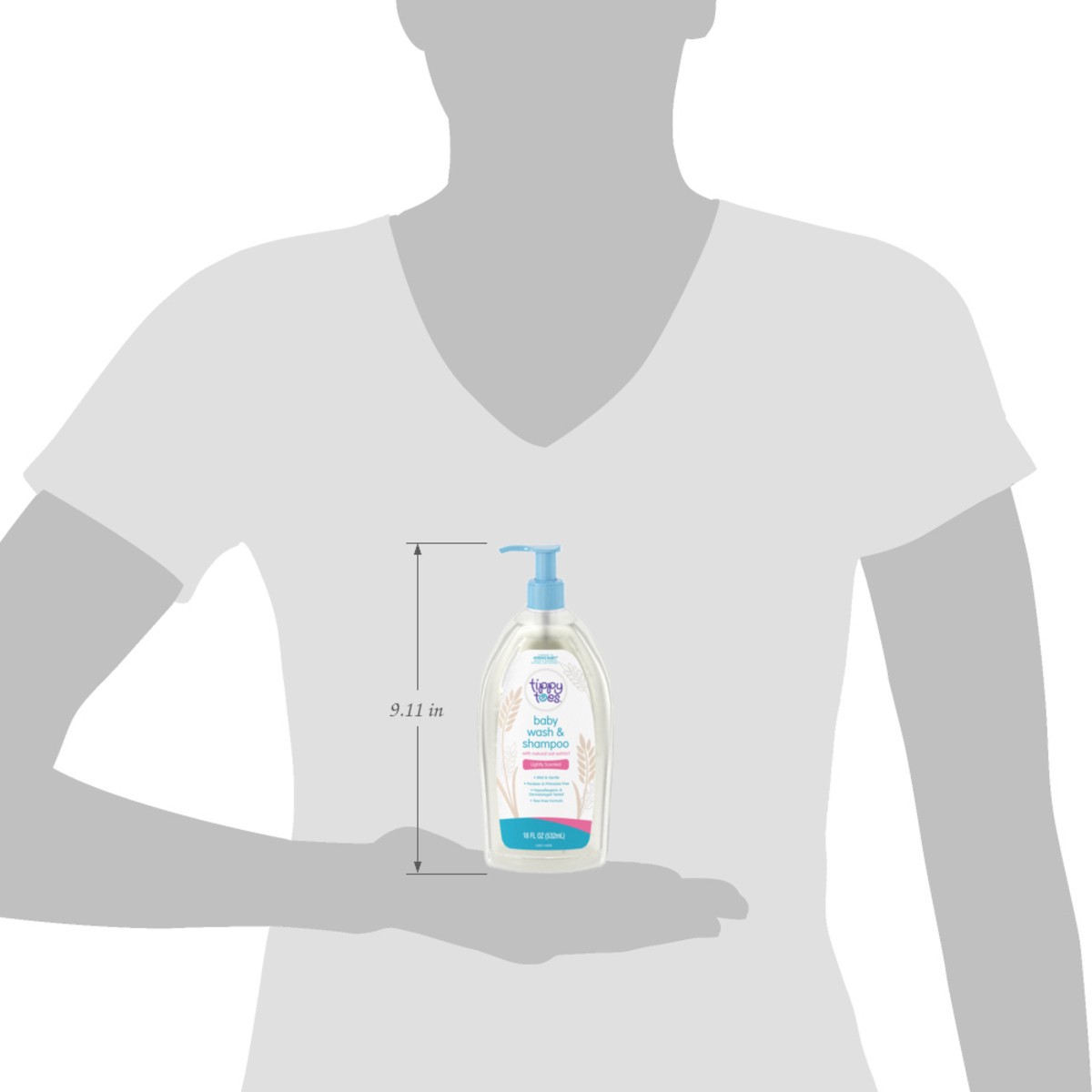 slide 9 of 13, Tippy Toes Lightly Scented Baby Wash & Shampoo 18 fl oz, 18 fl oz