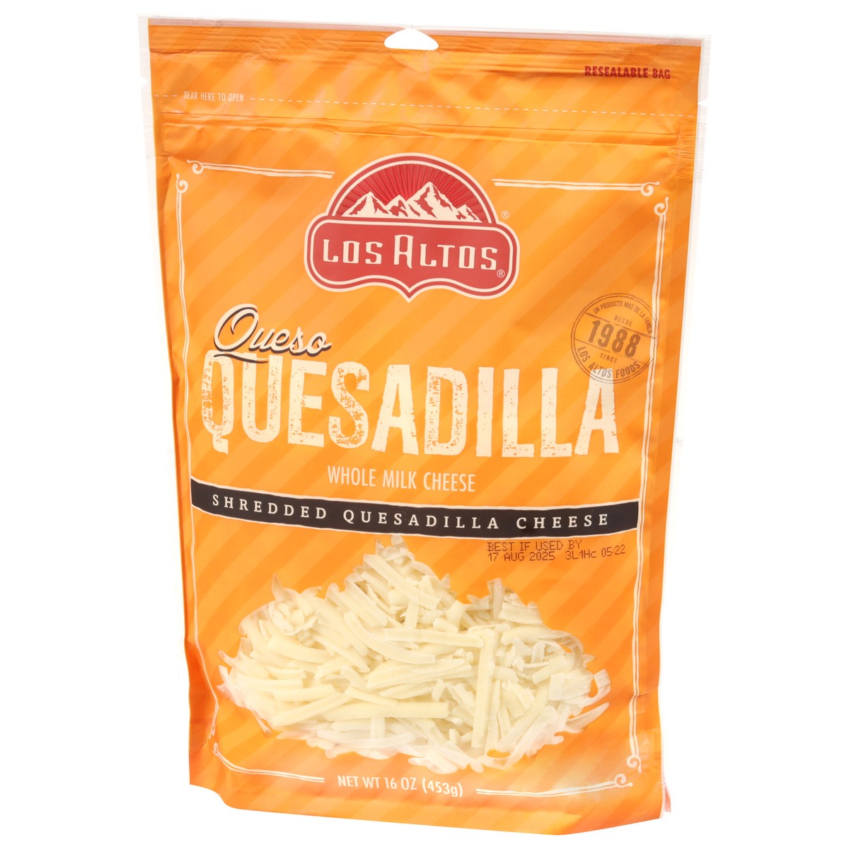 slide 14 of 14, Los Altos Whole Milk Quesadilla Shredded Cheese 16 oz, 16 oz