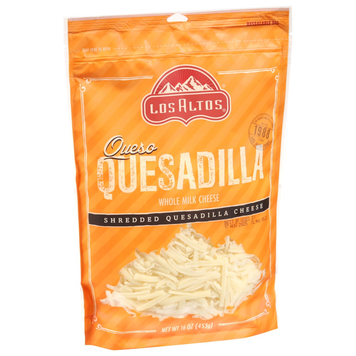 slide 9 of 14, Los Altos Whole Milk Quesadilla Shredded Cheese 16 oz, 16 oz