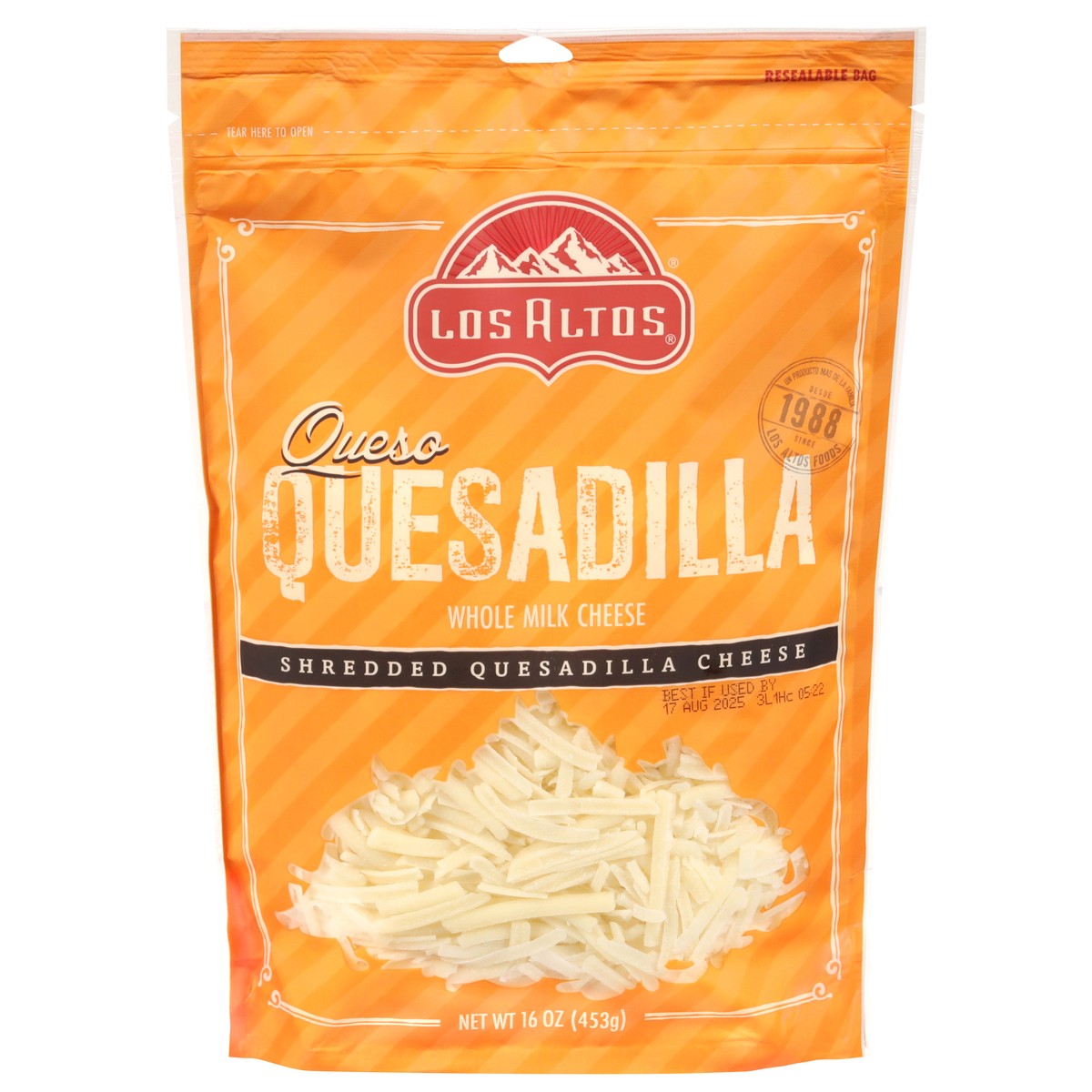 slide 3 of 14, Los Altos Whole Milk Quesadilla Shredded Cheese 16 oz, 16 oz