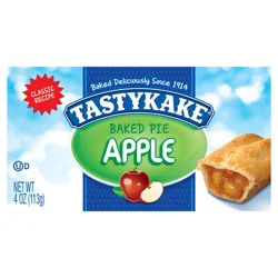 Tastykake Baked Apple Pie, Individually Wrapped Apple Snack Pie, Fruit Pie, 4 oz