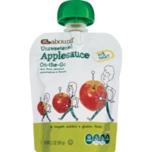 slide 1 of 1, CVS Gold Emblem Abound Unsweetened Applesauce On-The-Go, 3.2 oz