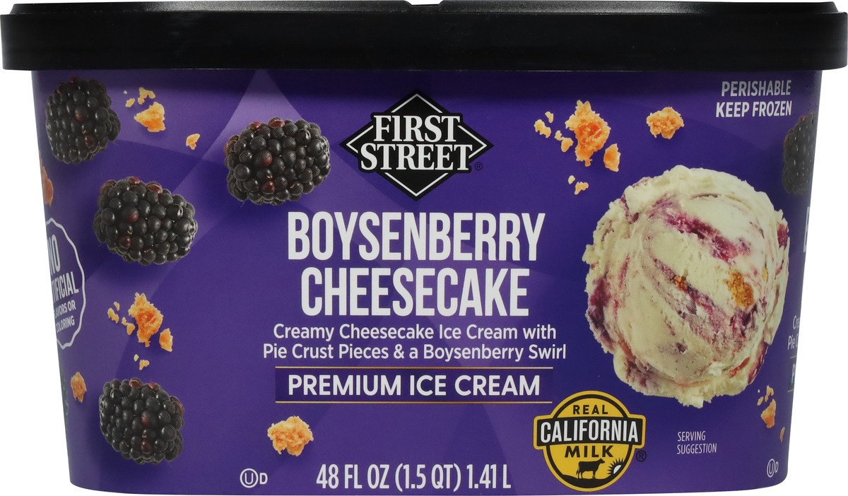 slide 12 of 13, Fs/Cr Boysenberry Cheesecake Ice Cream, 48 oz