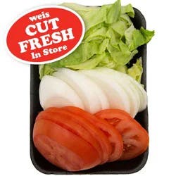Weis Fresh Cut Large Tomato, Lettuce, & Onion Tray