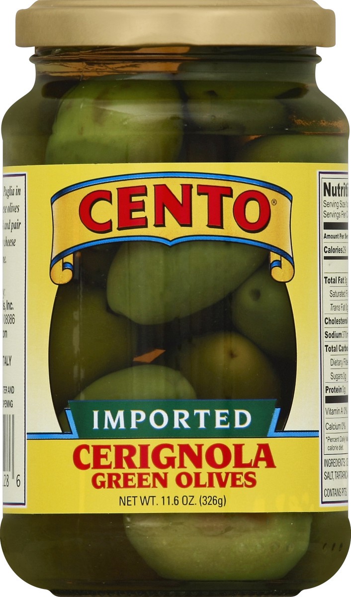 slide 2 of 2, Cento Imported Cerignola Green Olives, 11.5 oz