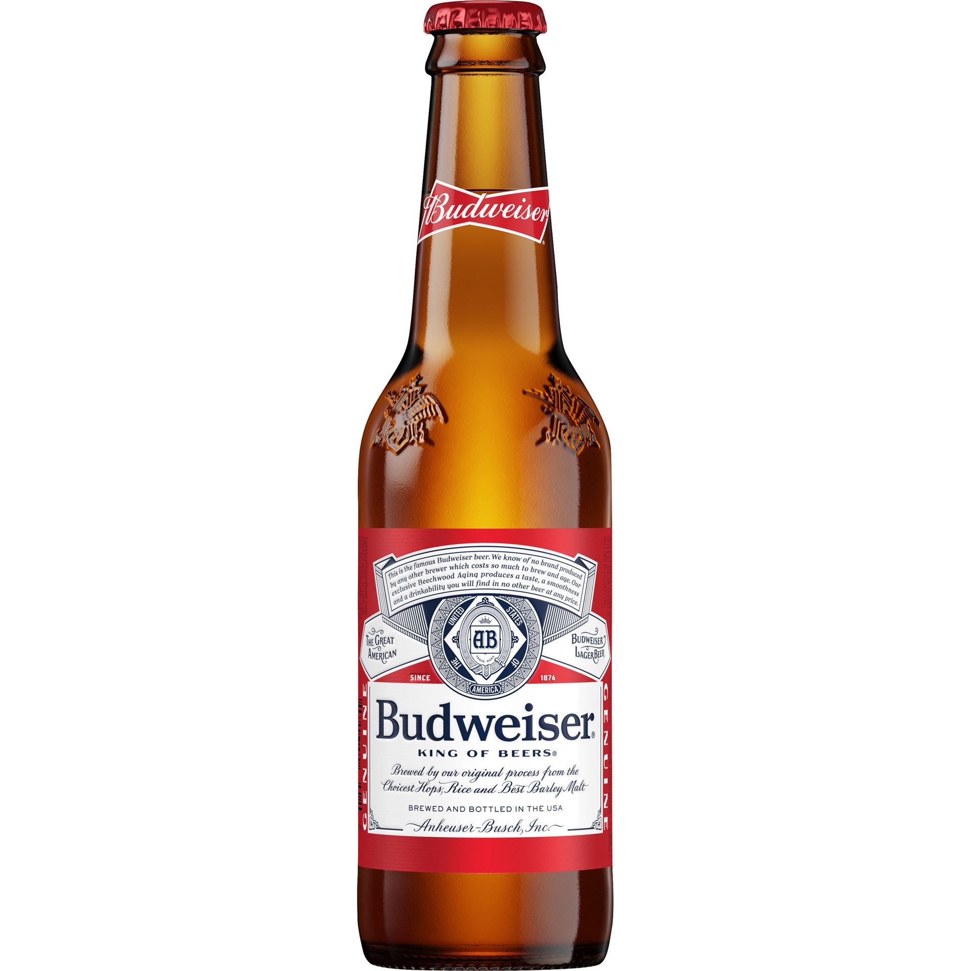 slide 1 of 4, Budweiser Beer, 12 FL OZ Bottle, 12 fl oz