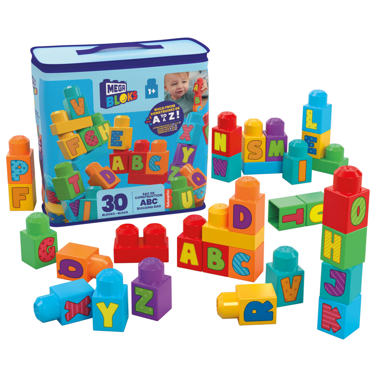 slide 2 of 21, MEGA BLOKS ABC Building Bag, 1 ct