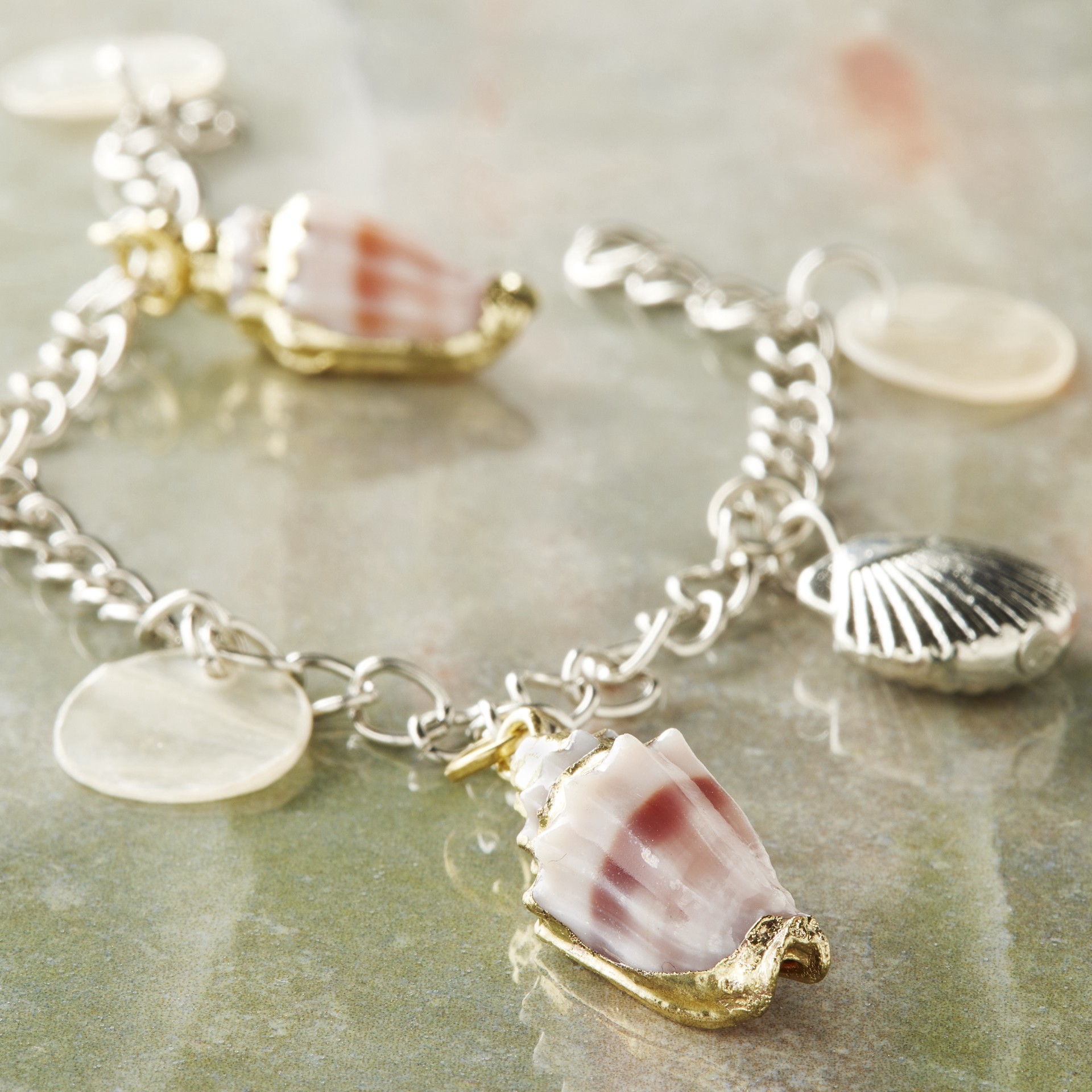 slide 2 of 3, Metal Shell Beads By Bead Landing, 12mm-28mm