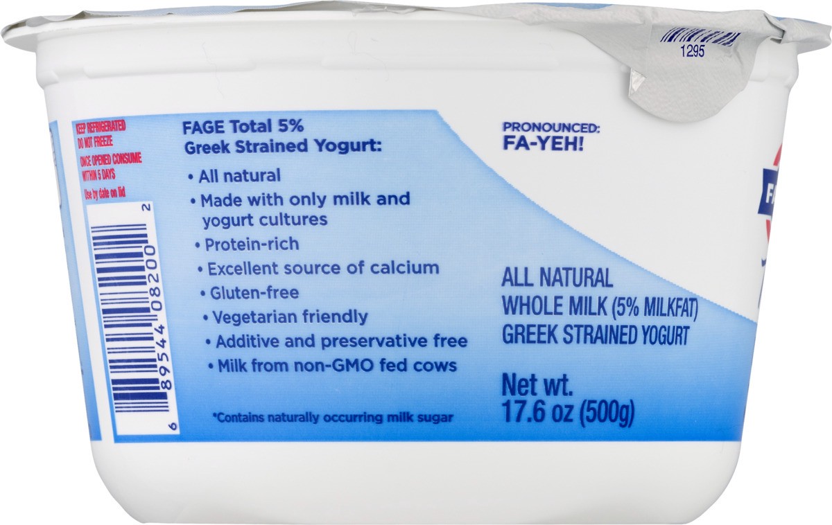 slide 4 of 11, Fage Total Strained Whole Milk Greek Yogurt 16 oz, 16 oz