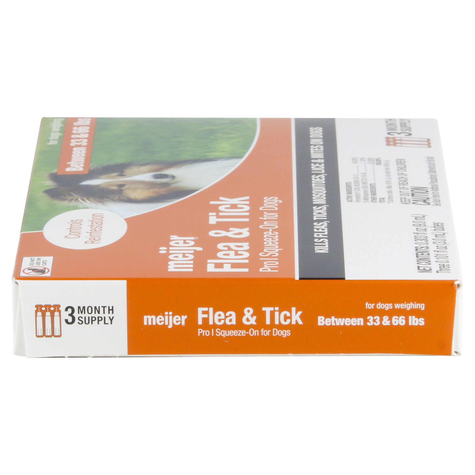 slide 17 of 21, Meijer Pro I Squeeze-On Flea & Tick for Dogs, 33 ct; 66 lb, 3 ct