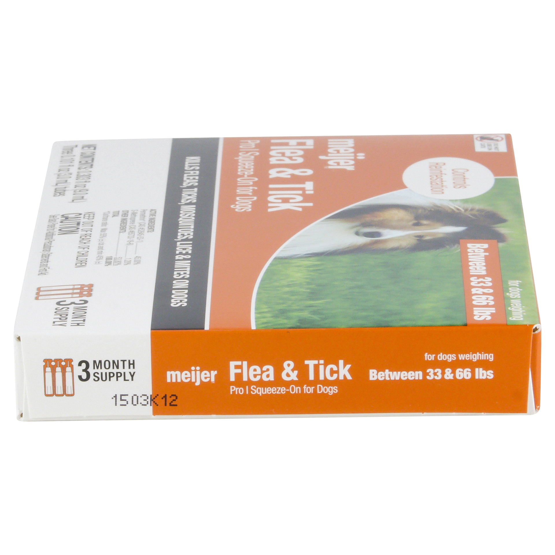 slide 5 of 21, Meijer Pro I Squeeze-On Flea & Tick for Dogs, 33 ct; 66 lb, 3 ct