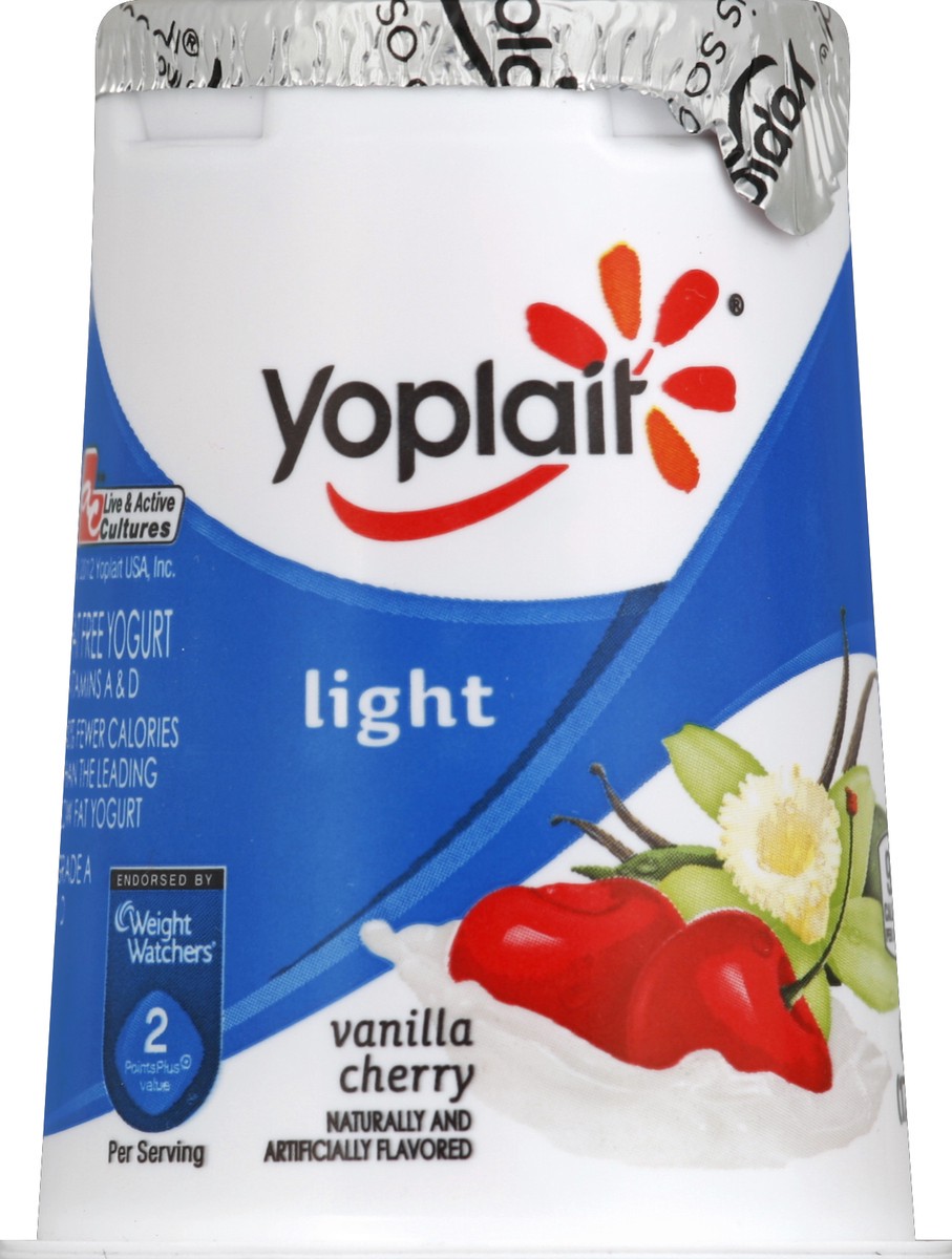 slide 2 of 2, Yoplait Light Vanilla Cherry Fat Free Yogurt, 6 oz