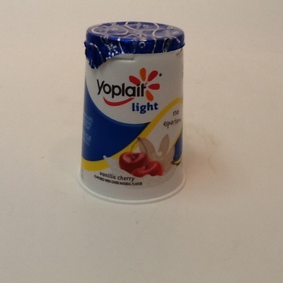 slide 1 of 2, Yoplait Light Vanilla Cherry Fat Free Yogurt, 6 oz