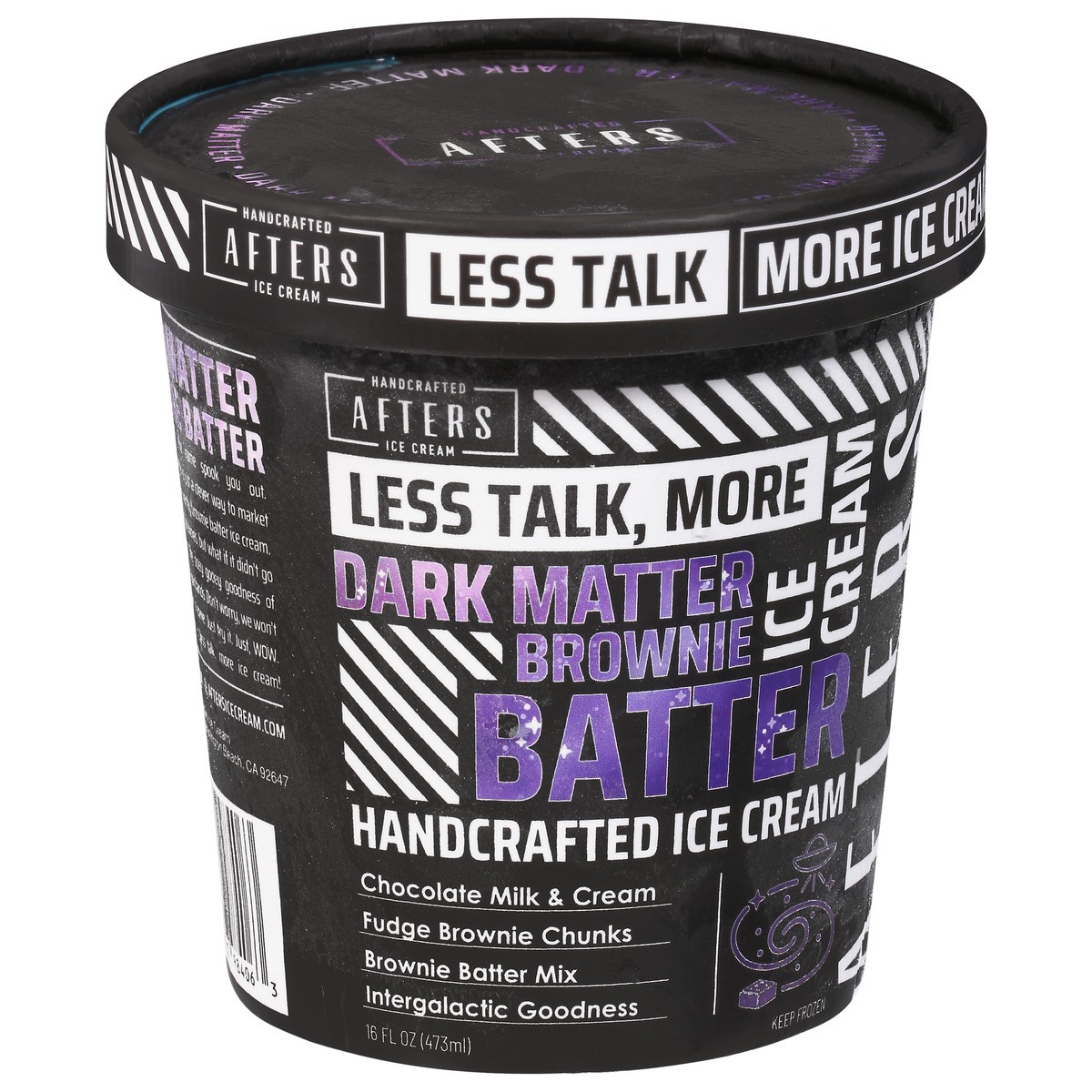 slide 2 of 9, Afters Ice Cream Handcrafted Dark Matter Brownie Batter Ice Cream 16 fl oz, 16 oz