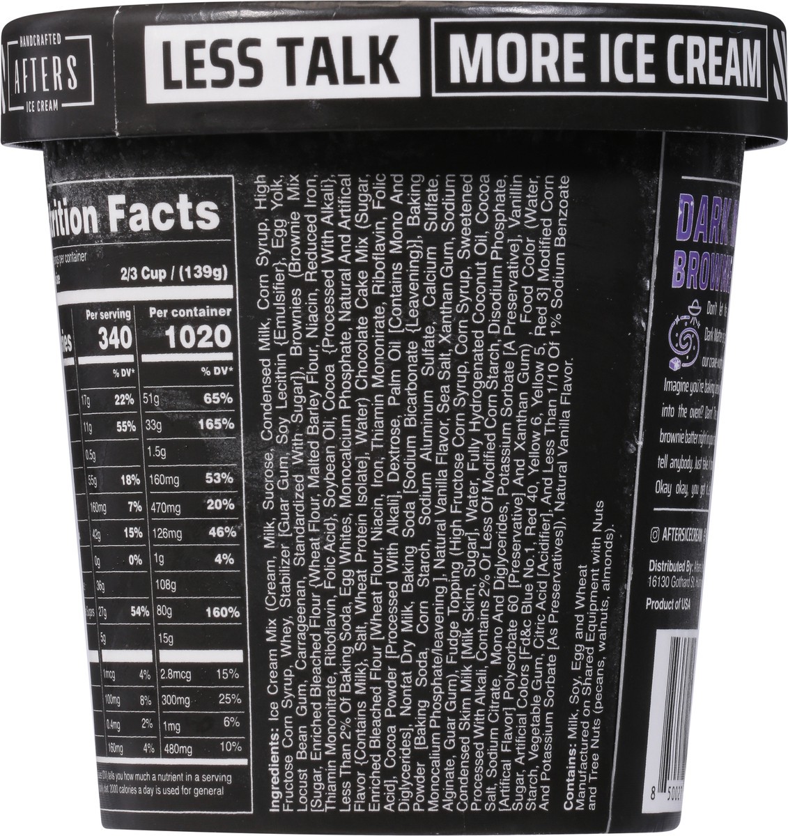 slide 7 of 9, Afters Ice Cream Handcrafted Dark Matter Brownie Batter Ice Cream 16 fl oz, 16 oz