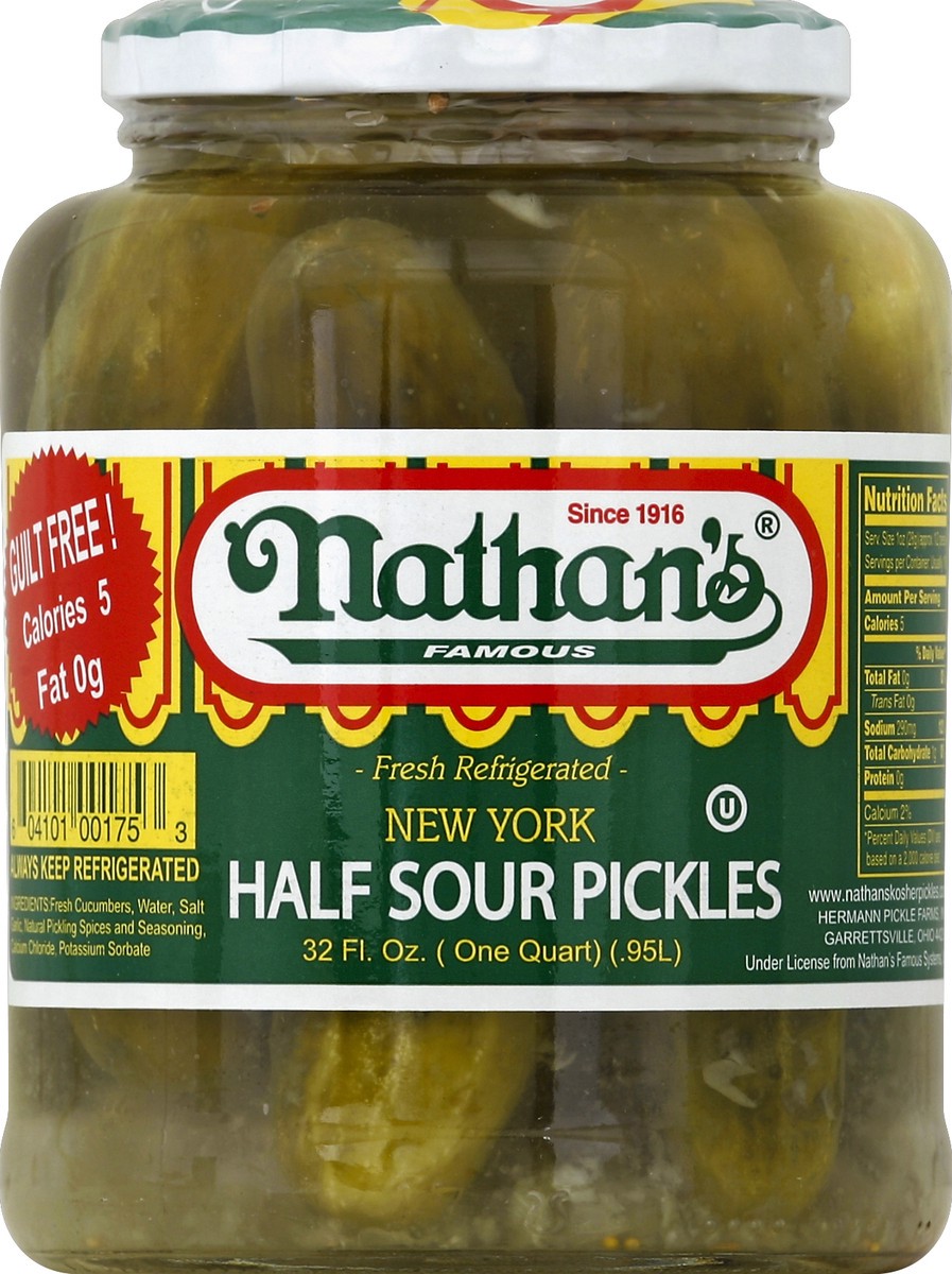 slide 2 of 2, Nathan's Famous Pickles 32 oz, 32 oz