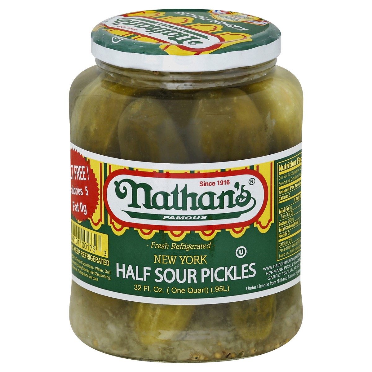 slide 3 of 3, Nathan's Famous Pickles 32 oz, 32 oz