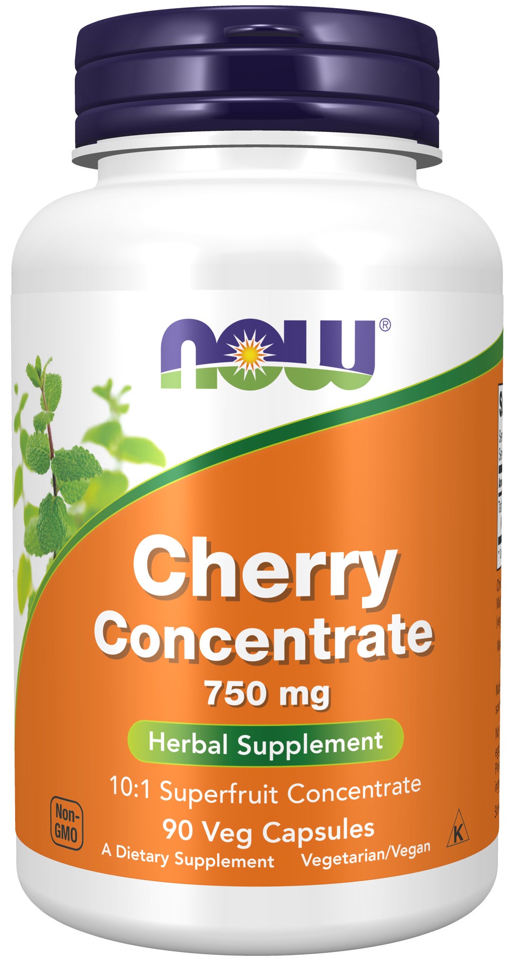 slide 1 of 4, NOW Supplements Cherry Concentrate 750 mg - 90 Veg Capsules, 90 ct