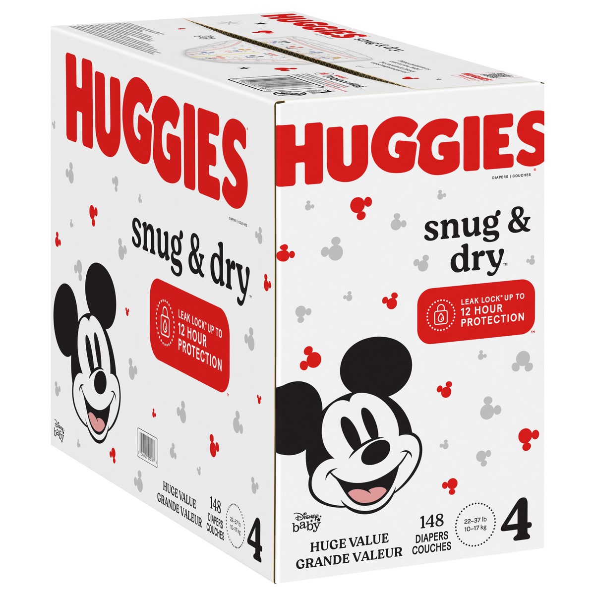 slide 5 of 9, Huggies Snug & Dry Baby Diapers, Size 4, 148 Ct, 148 ct