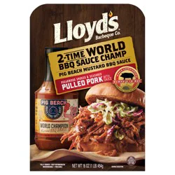 Lloyd's hardwood smoked pulled pork with BBQ sauce
