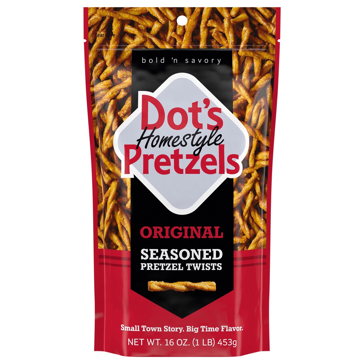 slide 1 of 9, Dot's Homestyle Pretzels Dot's Homestyle Original Seasoned Pretzel Twists, 16 oz