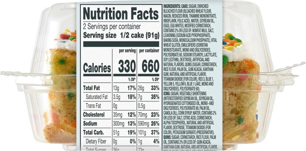 slide 2 of 2, Bakery Fresh Confetti Cake Square, 6.4 oz