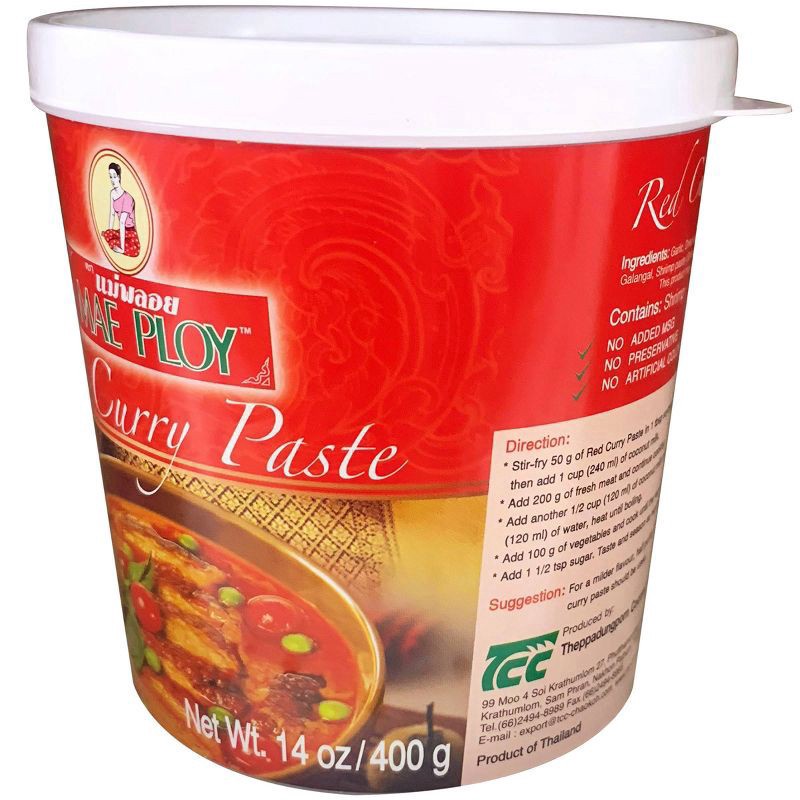 slide 4 of 4, Mae Ploy Curry Paste, Red, 14 oz