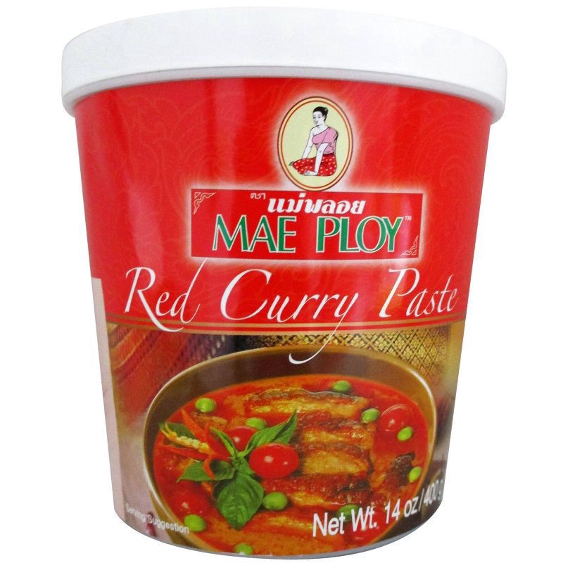 slide 1 of 4, Mae Ploy Curry Paste, Red, 14 oz