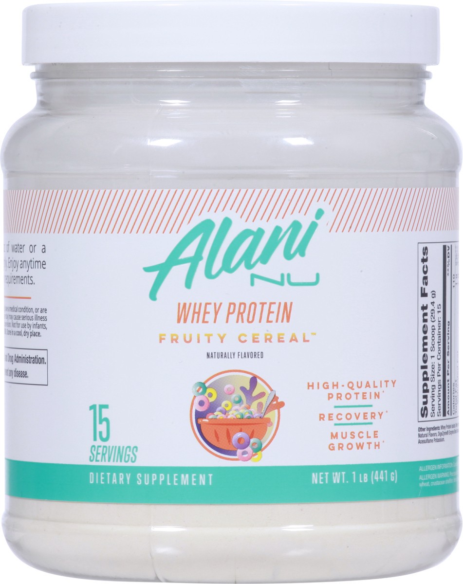 slide 6 of 9, Alani Nu Alani Whey Protein Fruitty Cereal, 16 oz